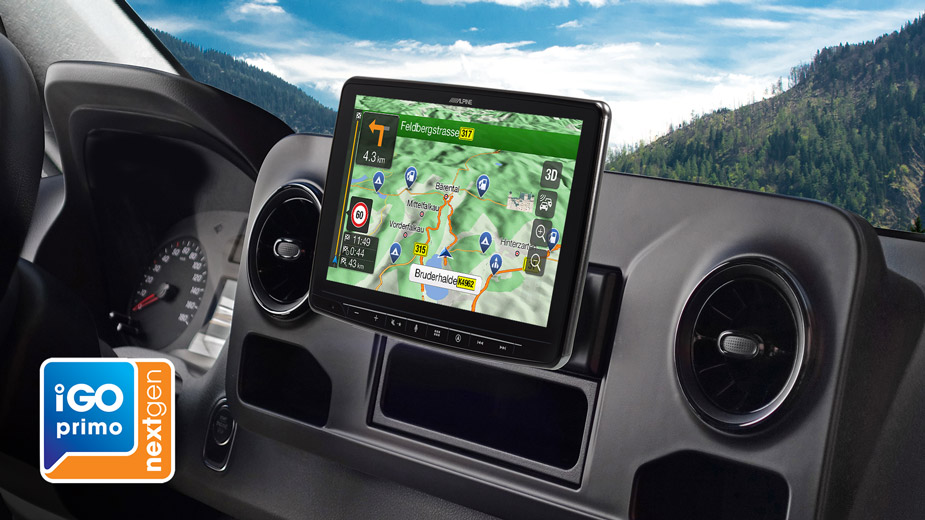 Alpine Style Navigation Designed for Mercedes Sprinter - INE-F904S907